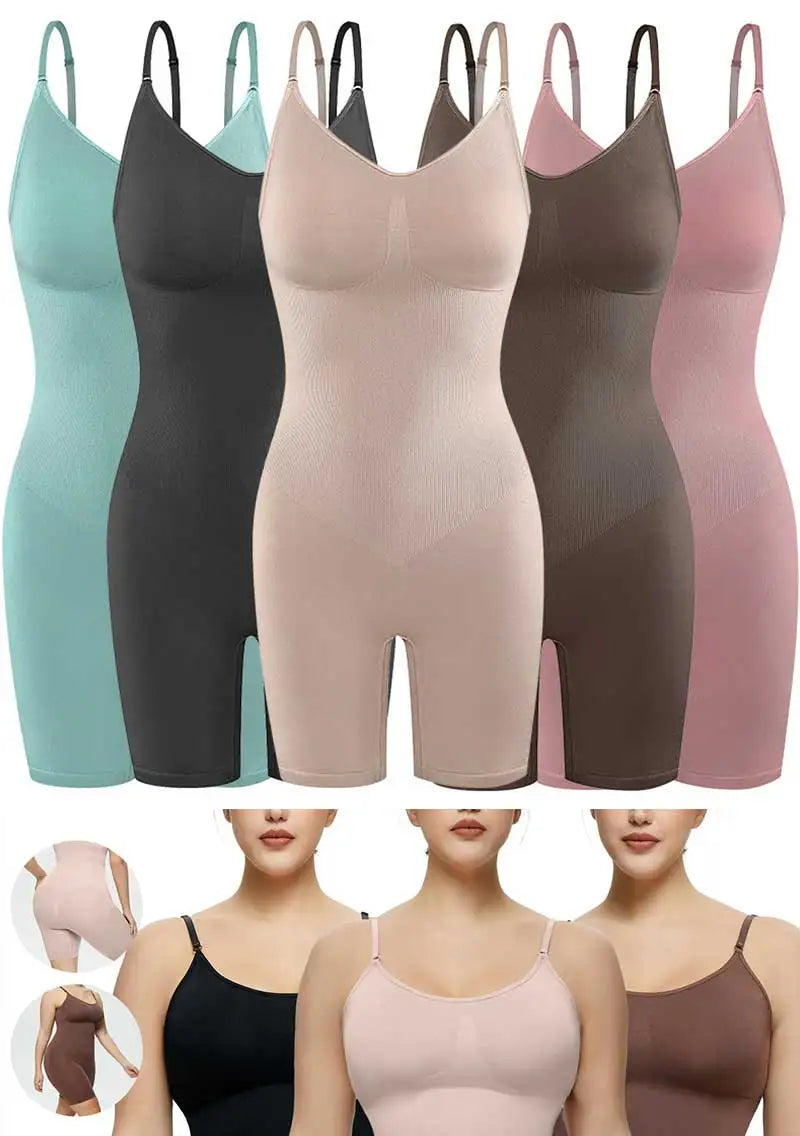 Women Full Body Shapewear Bodysuit for Belly Control Seamless Firm Waist Trainer Body Shaper Bodysuit